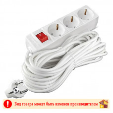 Электроудлинитель Союз 8303 с/з 3 гнезда, 3 м. 3500 Вт. выключатель