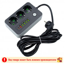 Фильтр-удлинитель с защитой ТРЕЙД 5 Usb 1-pd 3 розетки 3 м.