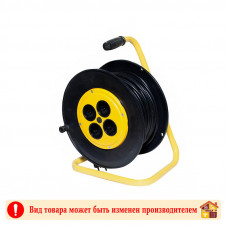 Электроудлинитель на катушке 40м (ПВС 2х1,5) черный