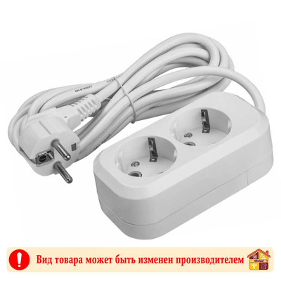 Удлинитель ОНЛАЙТ 90512 ОРЕ-S-02-200-E-3x1 с заземлением 2 гнезда 2 м. заказать в Луганске в интернет магазине Перестройка недорого
