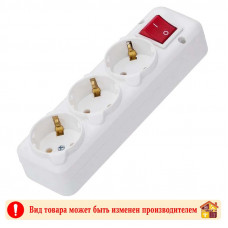 Колодка Ne-Ad 3 гнезда c/з с выключателем 16А 250В