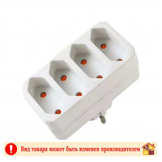 Разветвитель 4 гнезда 16А 250В белый TDM
