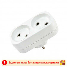 Разветвитель 2 гнезда 10А 250В белый TDM