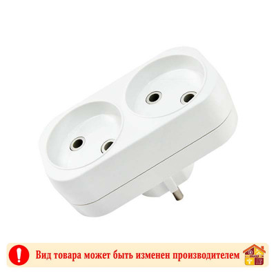 Разветвитель 2 гнезда 10А 250В белый TDM заказать в Луганске в интернет магазине Перестройка недорого