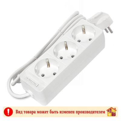 Электроудлинитель 3 гнезда 5 м. 3,5 кВт с/з DOMTOK заказать в Луганске в интернет магазине Перестройка недорого