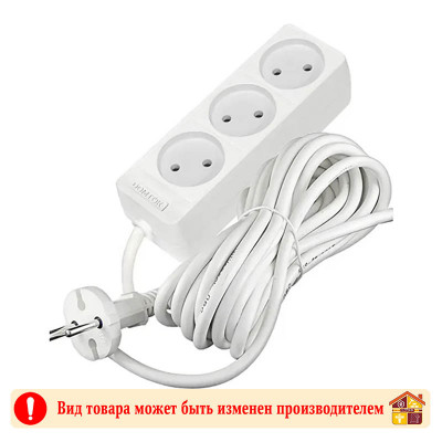 Электроудлинитель 3 гнезда 5 м. 2,2 кВт б/з DOMTOK заказать в Луганске в интернет магазине Перестройка недорого
