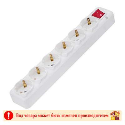 Колодка 6 гнезд с выключателем c/з 16А 250В Ne-Ad заказать в Луганске в интернет магазине Перестройка недорого