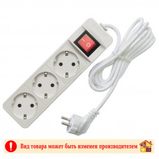 Электроудлинитель Союз 8307 с/з 3 гнезда с выключателем 7 м 3500 Вт