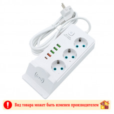 Фильтр-удлинитель с защитой 4 Usb 3 розетки 2 м 10-60