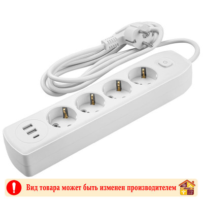 Удлинитель ОНЛАЙТ 90841 ОРЕ-USB-04-180-ESC-3x1 4 гнезда 1,8 м заказать в Луганске в интернет магазине Перестройка недорого