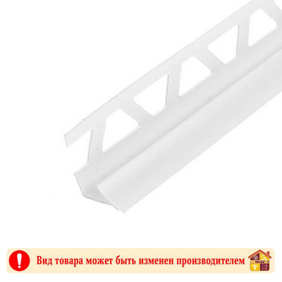 Угол для кафеля внутренний 10 мм. 2,5 м. белый 001 Идеал заказать в Луганске в интернет магазине Перестройка недорого
