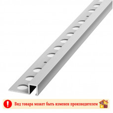 Угол для кафеля Г-образный алюминиевый с окошком 10 мм. 2,7 м. РП-АКП-16-10