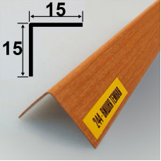 Отделочный уголок ПВХ Вишня с тиснением ИДЕАЛ 15 Х 15 мм. 2,7 м.