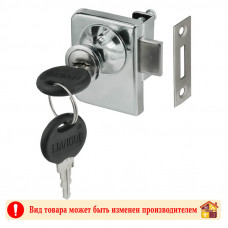 Замок мебельный 805 для 2-х стеклянных дверей накладной хром